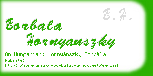 borbala hornyanszky business card